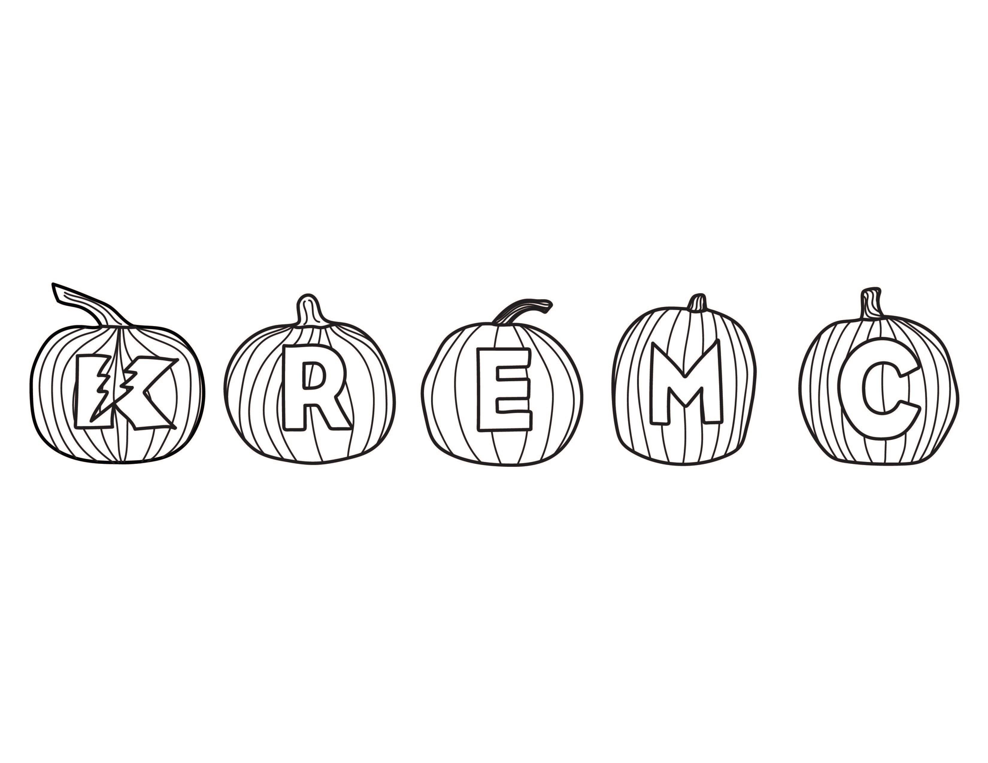 KREMC Pumpkin Coloring Page