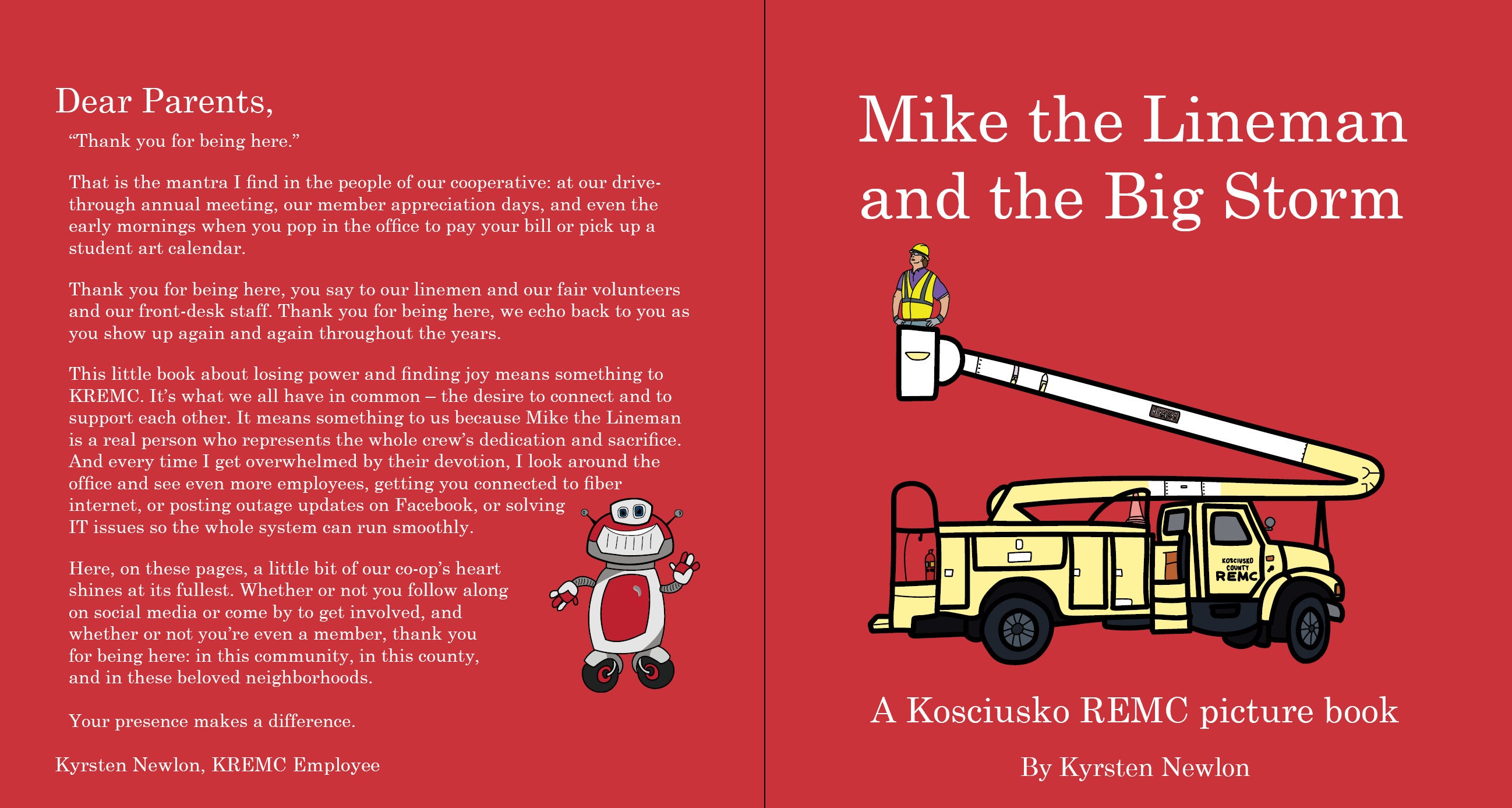 Front and back cover of KREMC picture book