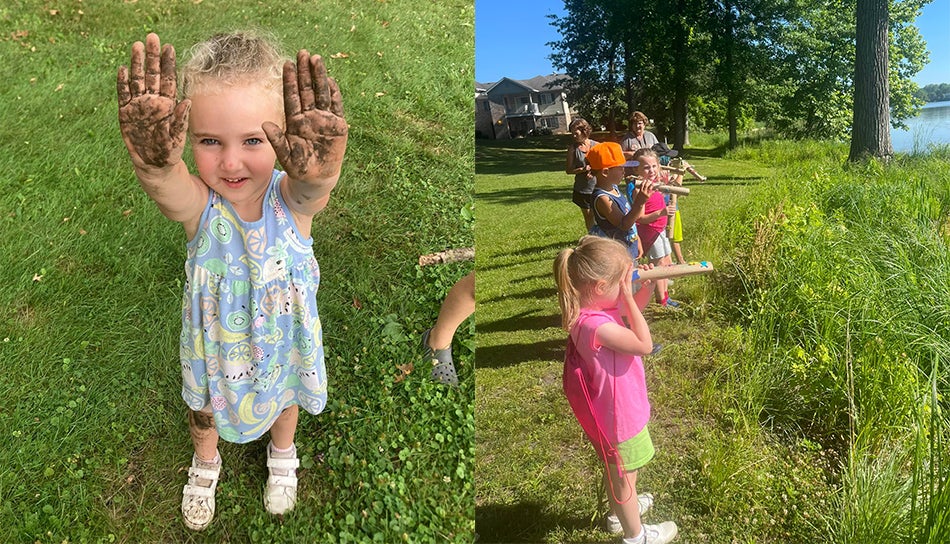 Students at Presby nature camp