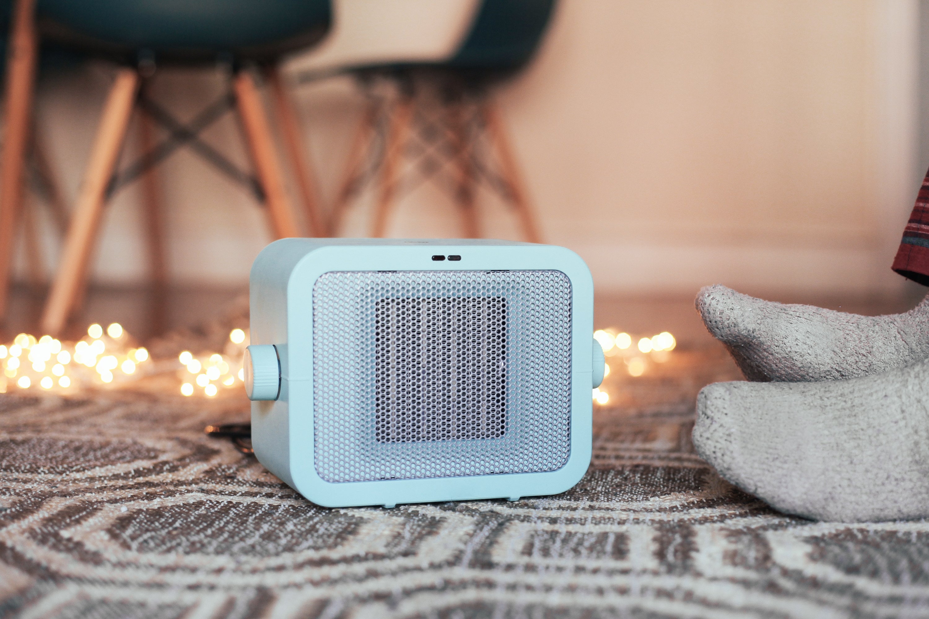 Space heater in a cozy room