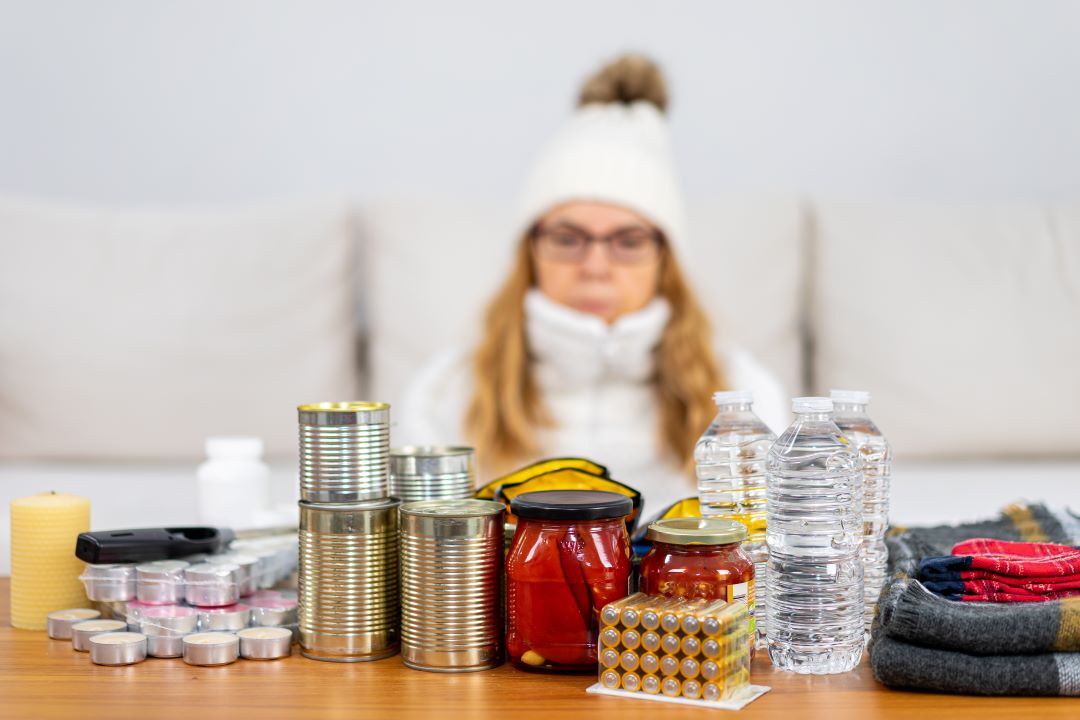 Woman with supplies