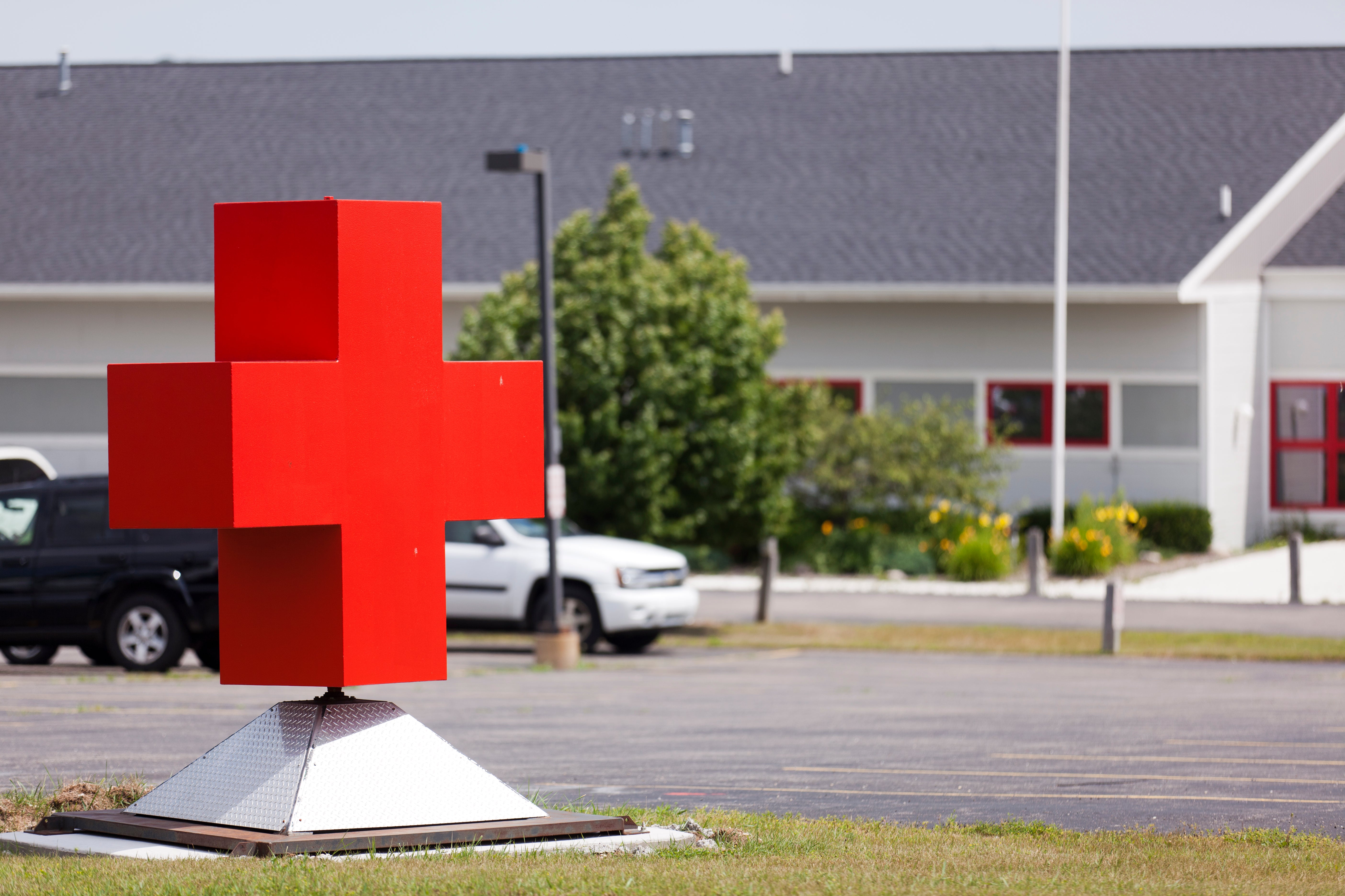 Red Cross building sign